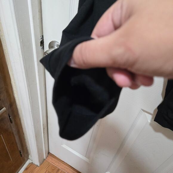 Quince Flowknit Black Jogger Pants Women’s M Mid Rise Drawstring Pockets - Picture 3 of 7